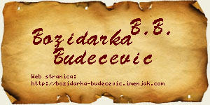 Božidarka Budečević vizit kartica